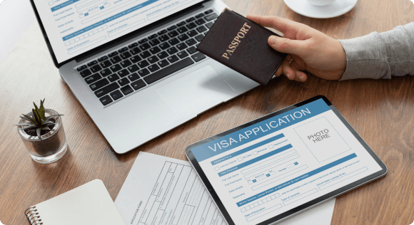 Filling out the online application form